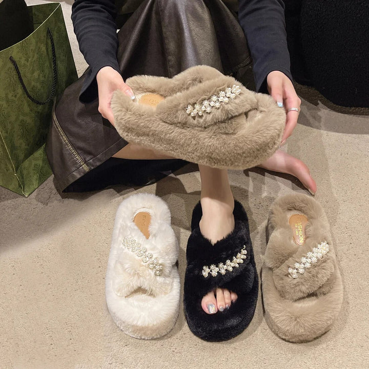 【Shoes】ファースリッパ  N2835
