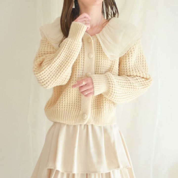 【outer】ドールカラーニットカーデ　M27079