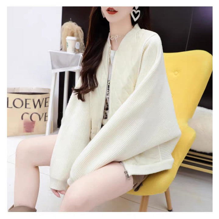 【outer】切り替えニットカーデ　M27024