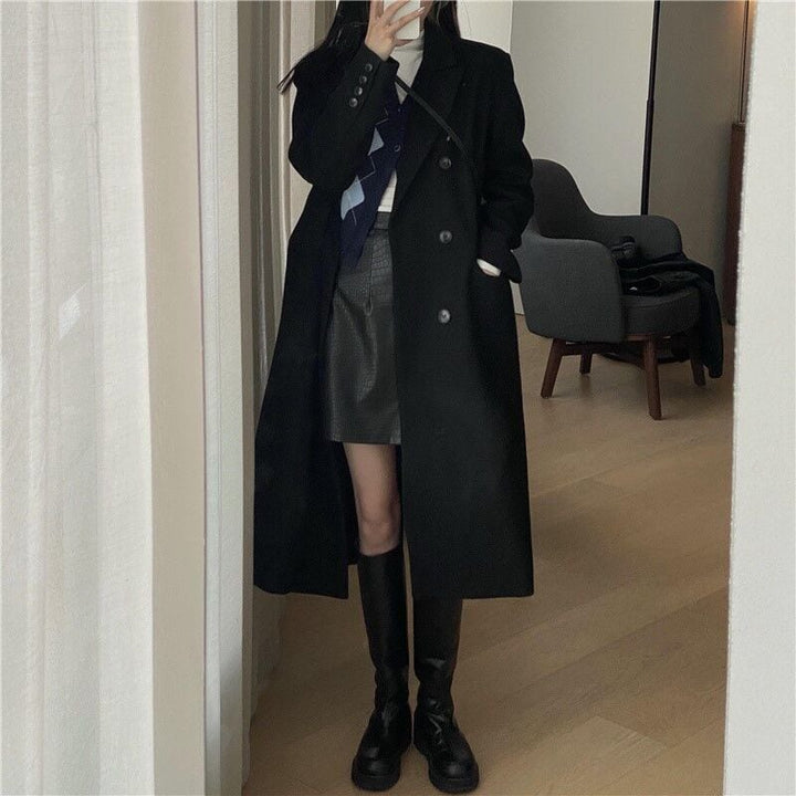 【outer】ダブルボタンVネックコート　M17912