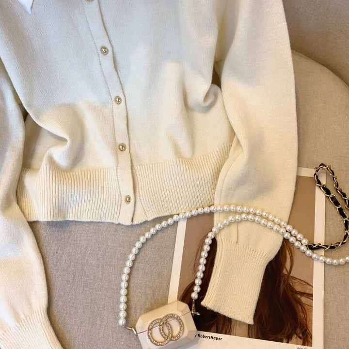 【outer】ドッキングニットカーデ　M29225