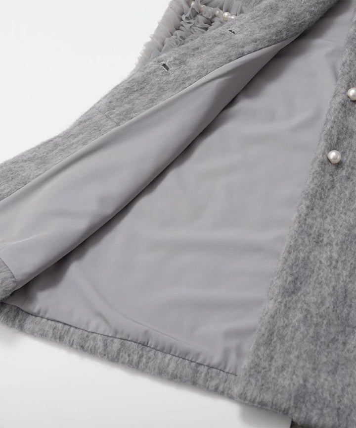 【outer】パールロング丈コート　M27778
