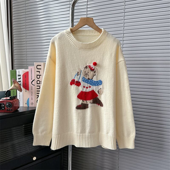 【tops】クルーネックニットセーター　M18903