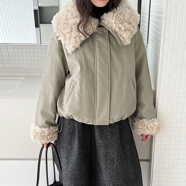 【outer】ファードッキングPUダウンコート Q7363