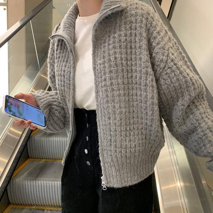 【outer】ファスナーニットカーデ　M26670