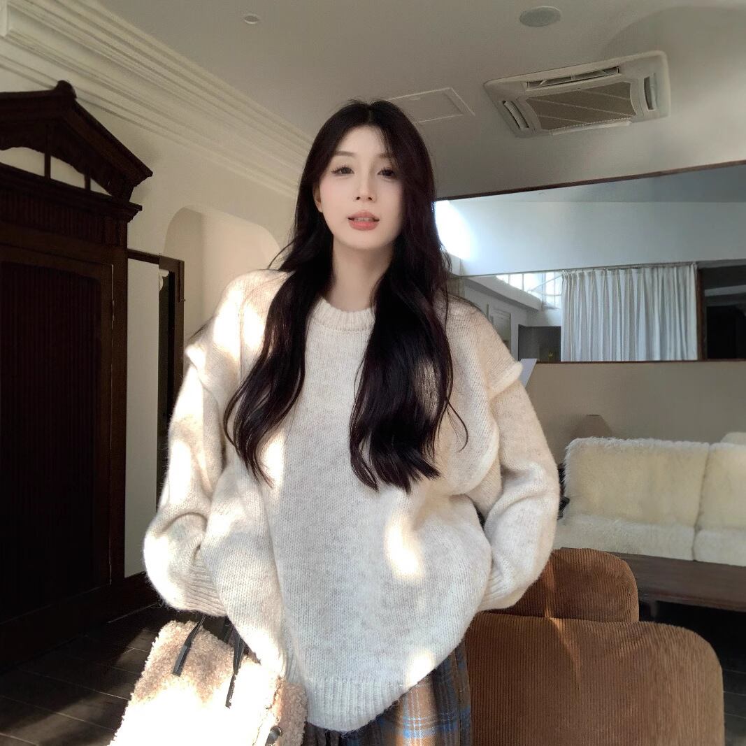 【tops】クルーネックニットセーター　M28829