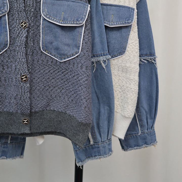 【outer】フラップポケットニットカーデ　M18290