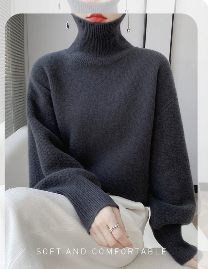 【tops】ハイネックニットセーター　M26231