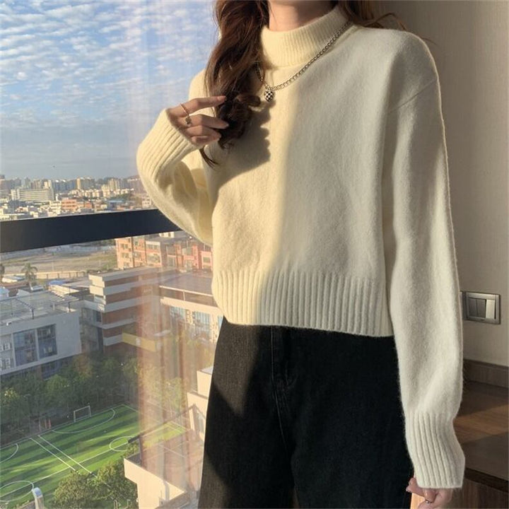 【tops】無地ニットセーター　M26441