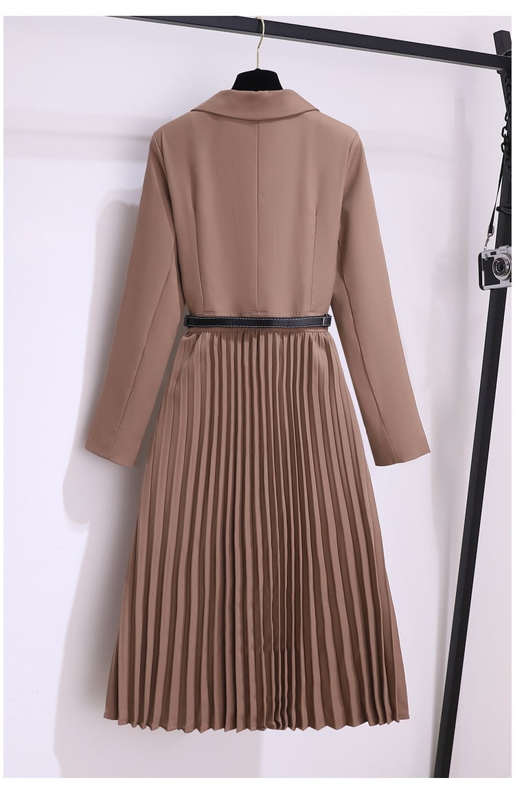 【dress】プリーツ切り替えフォーマルワンピース　M17713