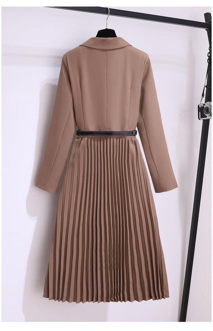 【dress】プリーツ切り替えフォーマルワンピース　M17713