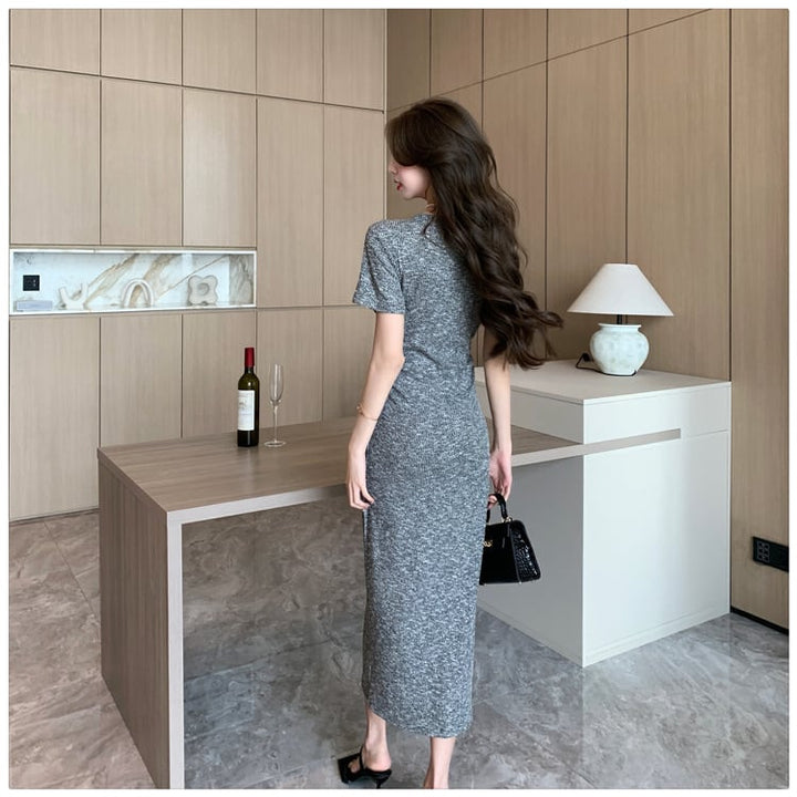 【dress】人気を独占中 ファッションスリットワンピース　M16889