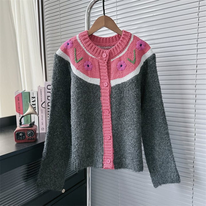 【outer】刺繍ニットカーデ　M26771