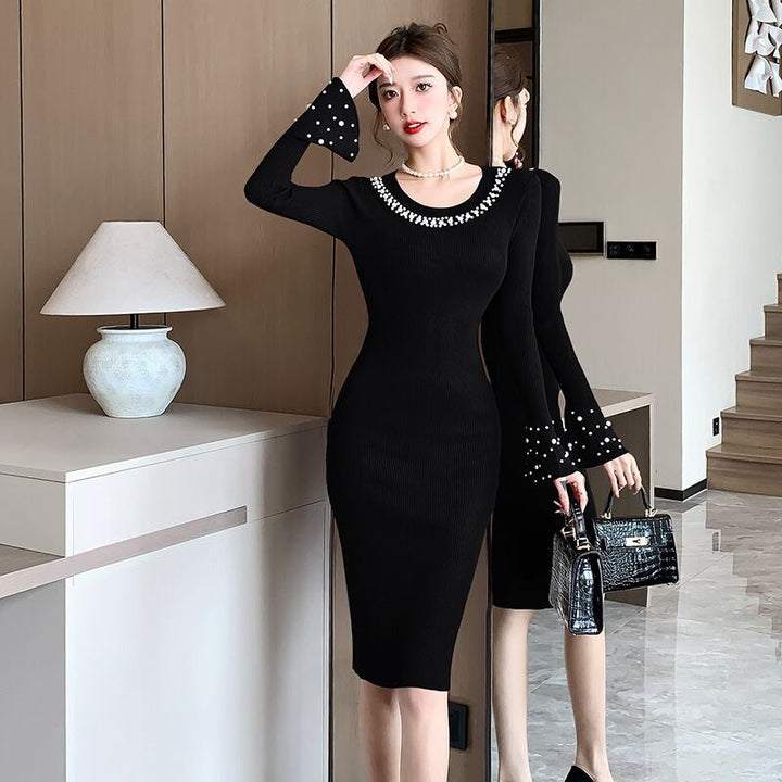【dress】パールニットワンピース　M27487