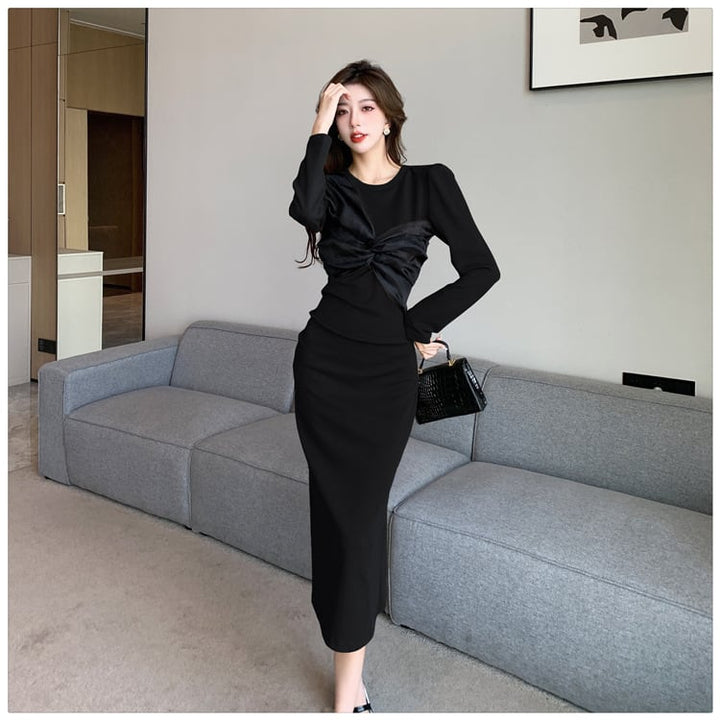 【dress】リボン付きデートワンピース　M18186