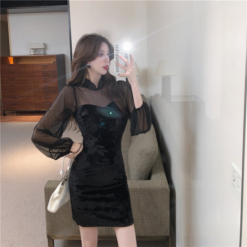 【dress】絶対欲しいエレガント切り替えデートワンピース　M17140