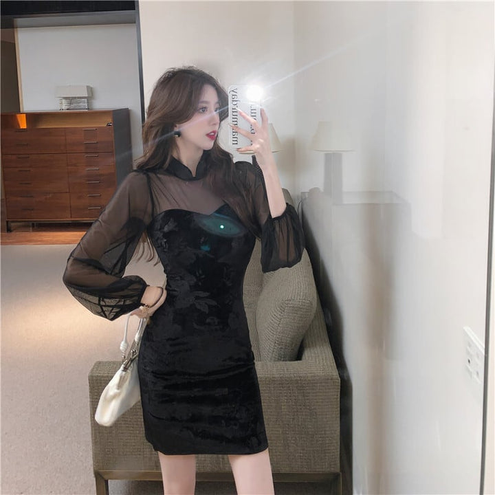【dress】絶対欲しいエレガント切り替えデートワンピース　M17140