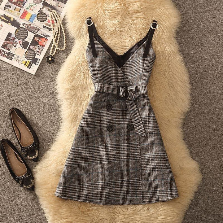 【dress】チェック柄キャミワンピース　N2256