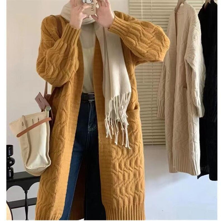 【outer】ロング丈ニットカーデ　M18445