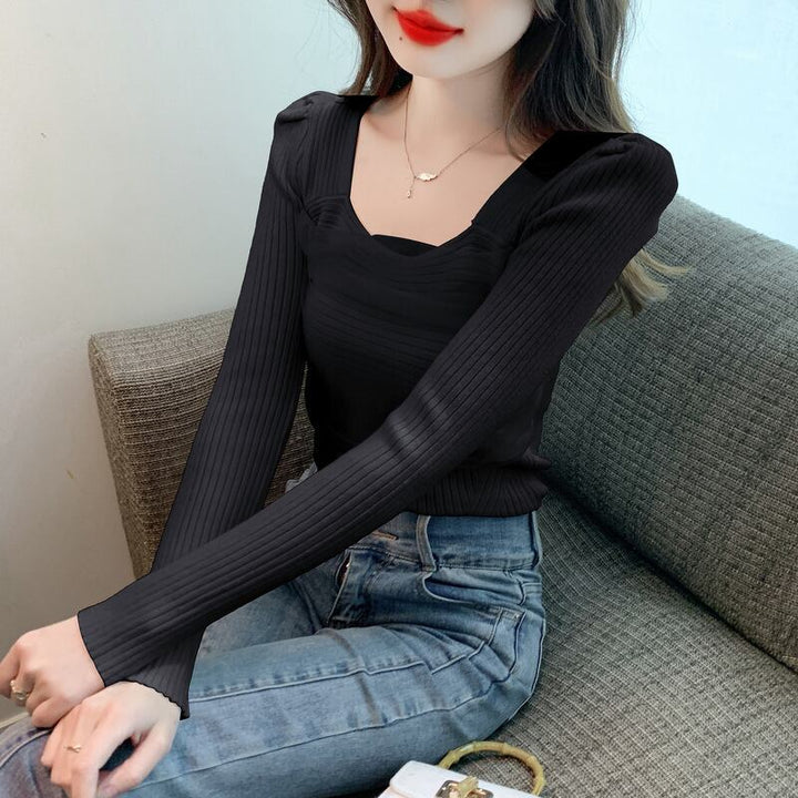 【tops】チュールドッキングニットトップス　M27555