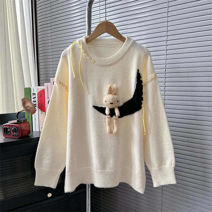 【tops】クルーネックニットセーター　M18615