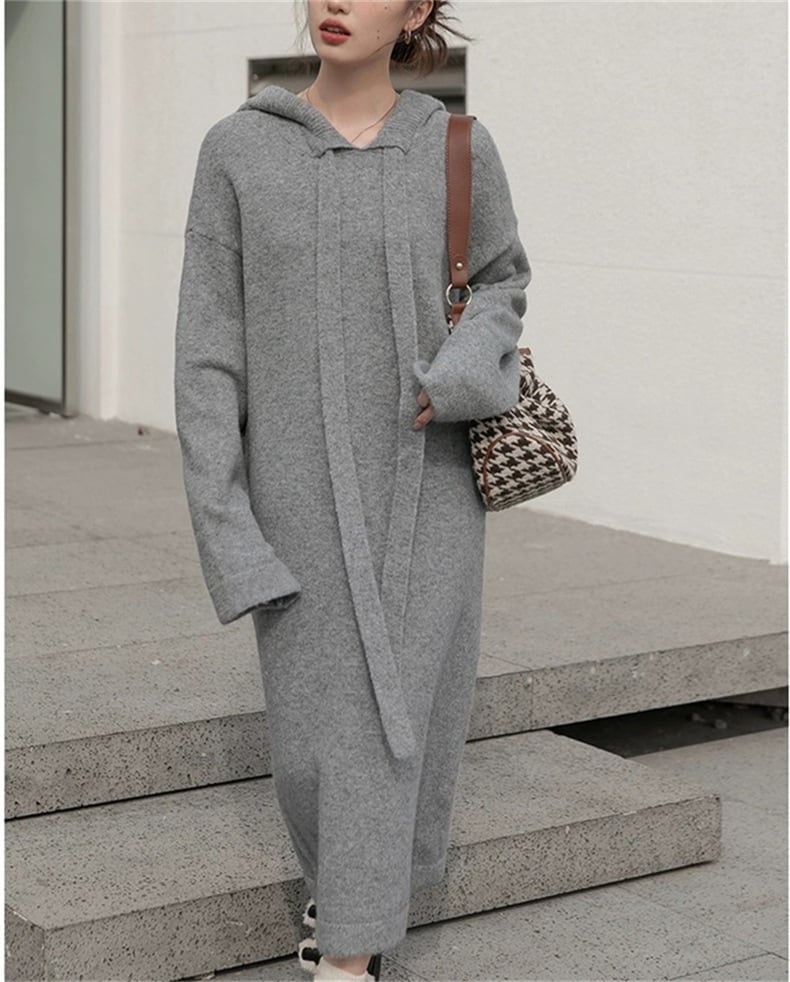 【dress】無地ニットワンピース　M18238