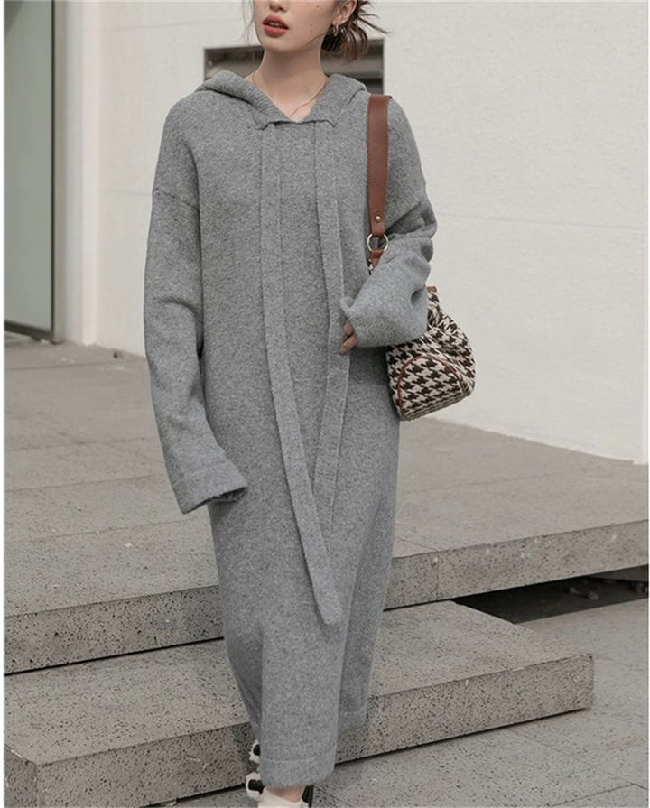 【dress】無地ニットワンピース　M18238