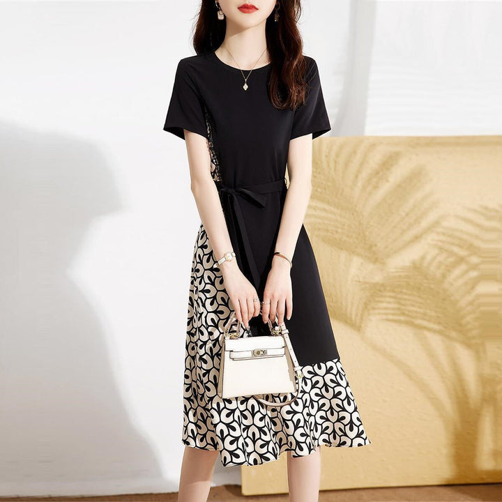 【dress】輝いて超人気 ! 切り替え配色デートワンピース　M16933
