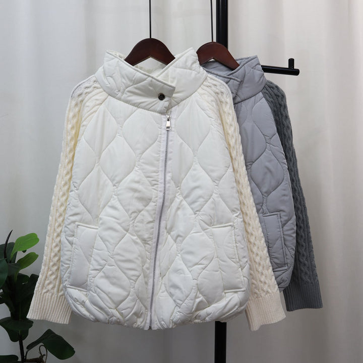 【outer】棉コートドッキングニットカーデ　M18242