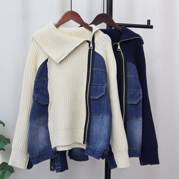 【outer】ドッキングニットカーデ　M21348