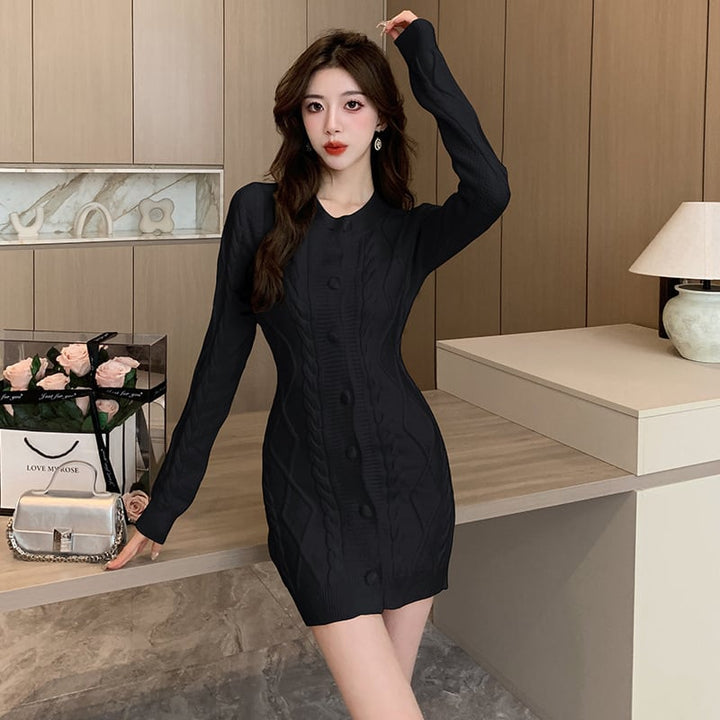 【dress】今季マストバイニットワンピース韓国系着心地良い　M17573