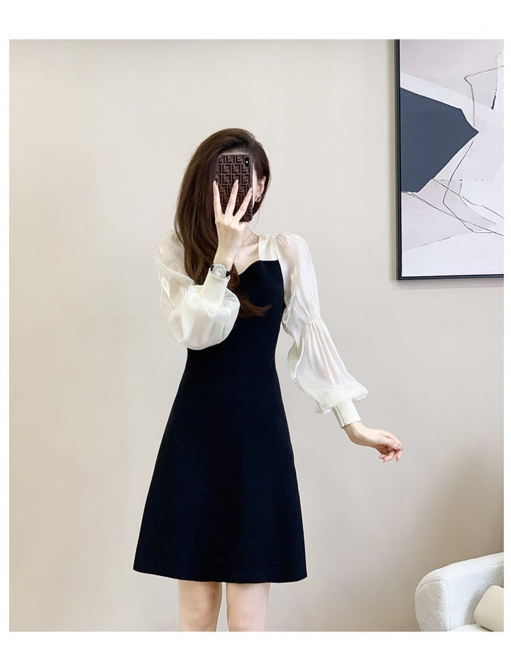 【dress】切り替えワンピース　M25518