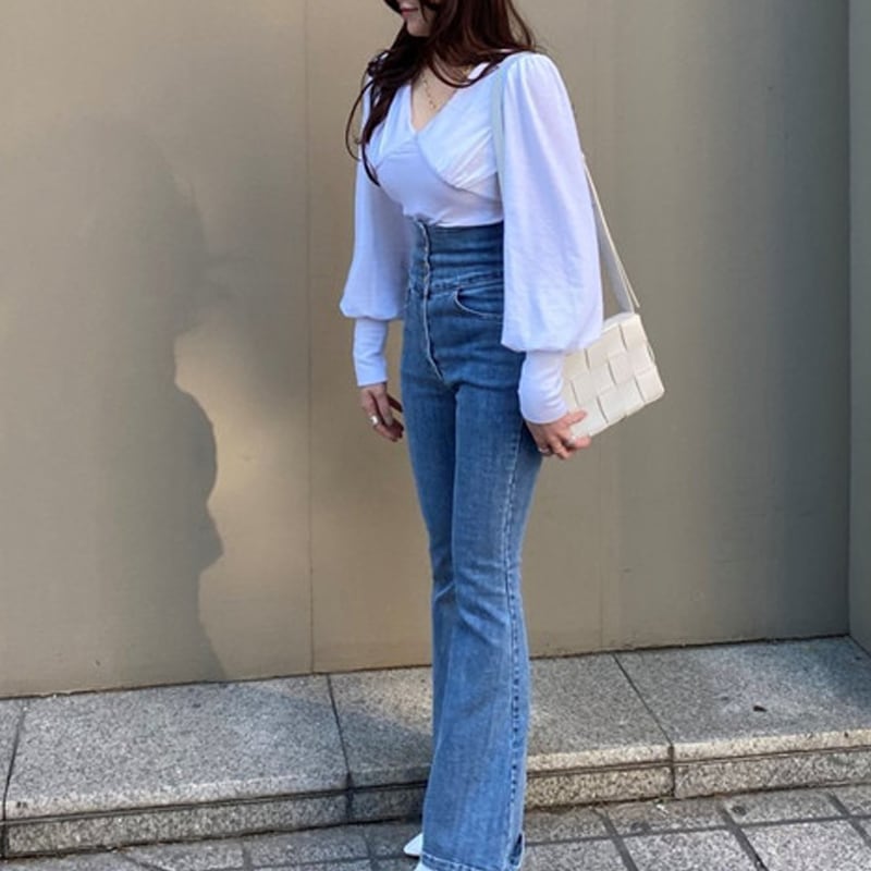 【tops】Vネックトップス Q7754