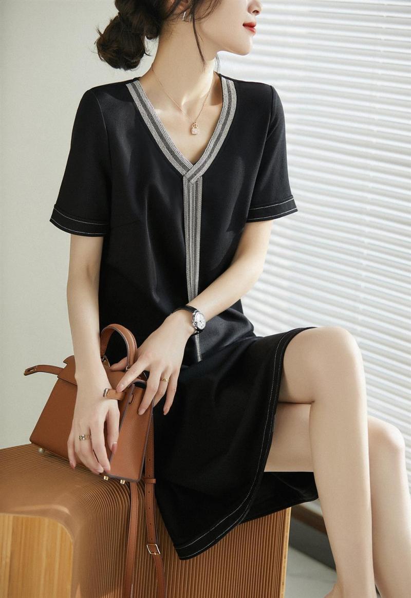 【dress】女子力アップエレガントVネックデートワンピース　M16804