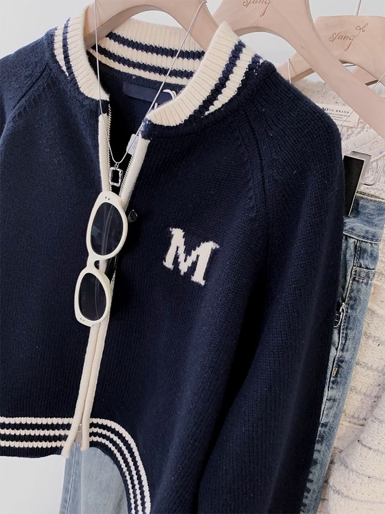 【outer】ファスナーニットカーデ　M29234