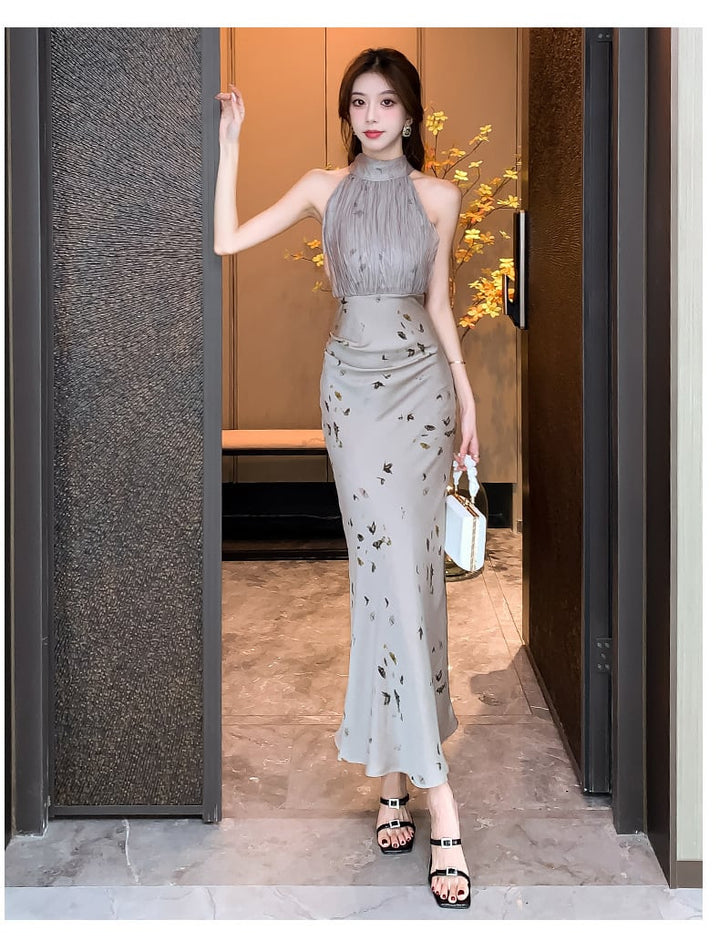 【dress】ノースリーブ切り替えワンピース　M24298