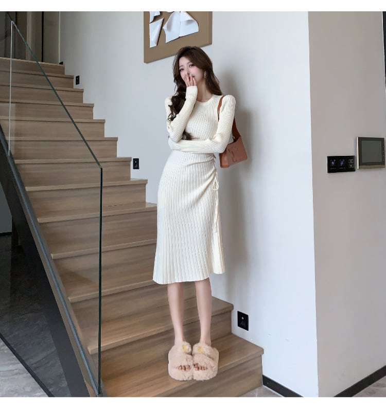 【dress】おしゃれ！エレガントニットワンピース　M17570
