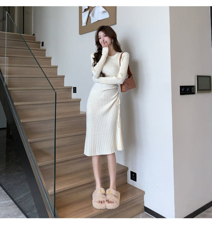 【dress】おしゃれ！エレガントニットワンピース　M17570