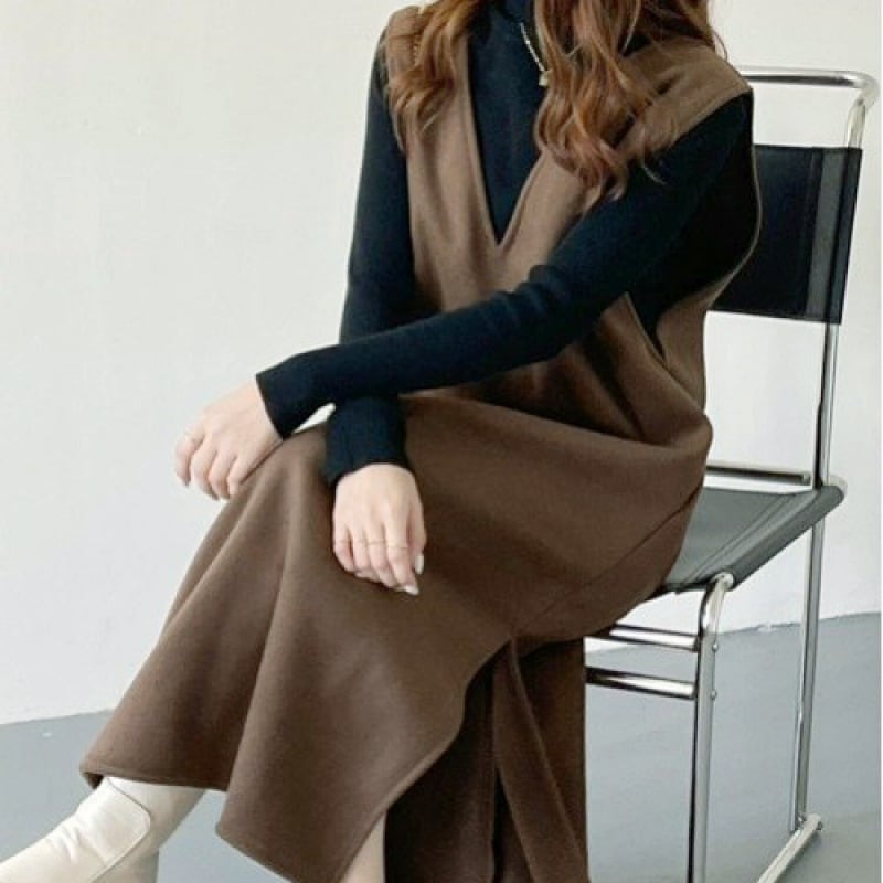 【dress】Vネックベストワンピース　M26527