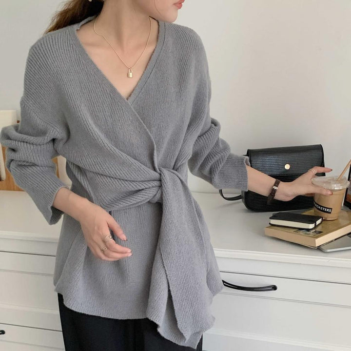 【tops】Vネックニットセーター　M27027