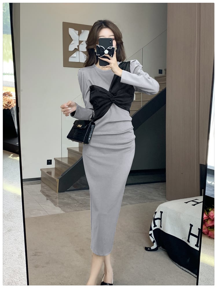 【dress】リボン付きデートワンピース　M18186
