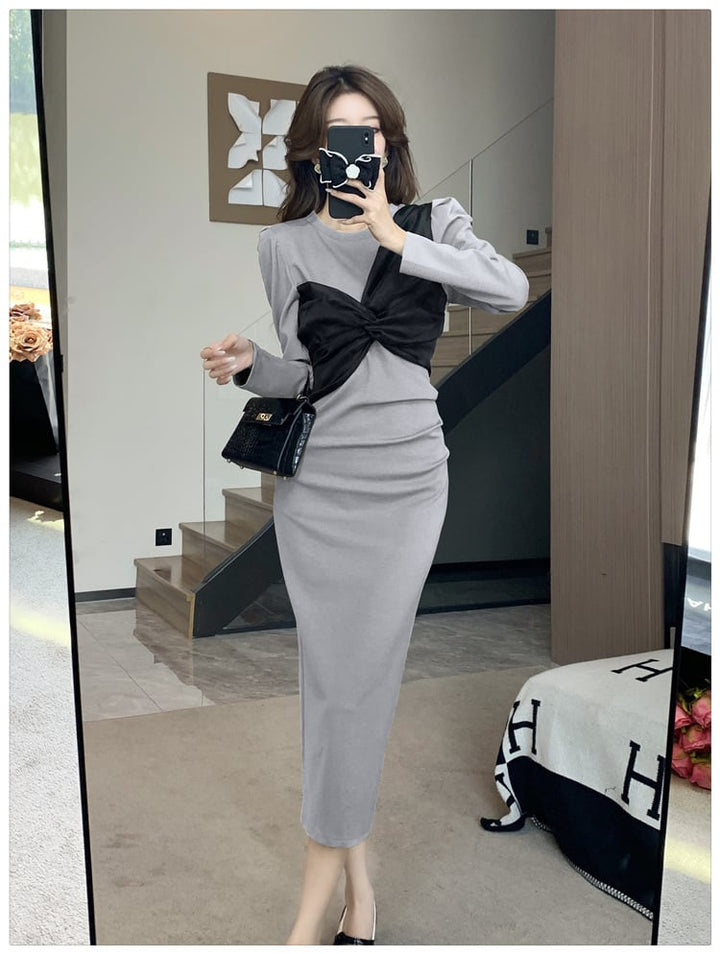 【dress】リボン付きデートワンピース　M18186