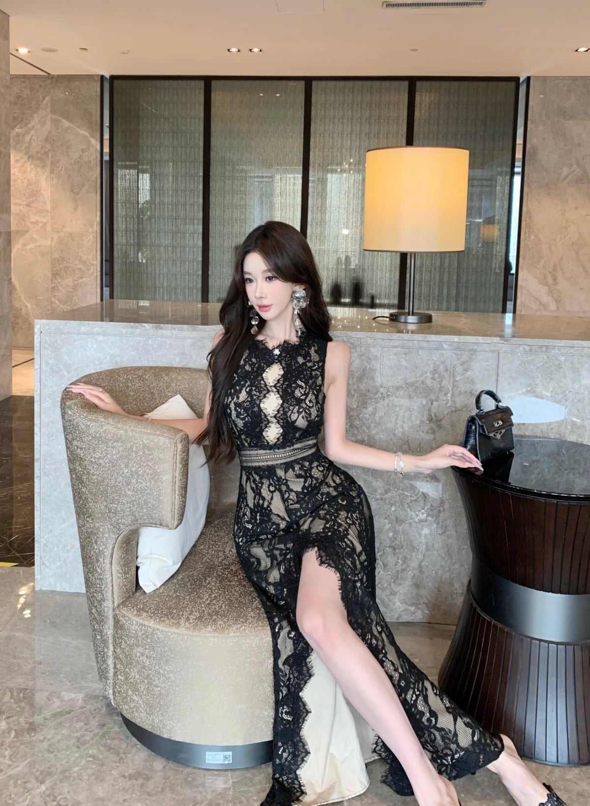 dress】バックオープンスリットレースワンピース M32516 – NANASTYLE