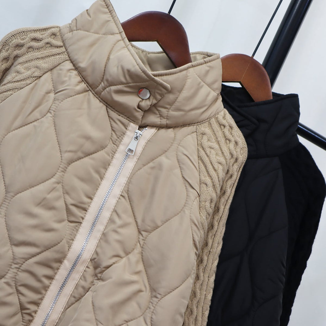 【outer】棉コートドッキングニットカーデ　M18242