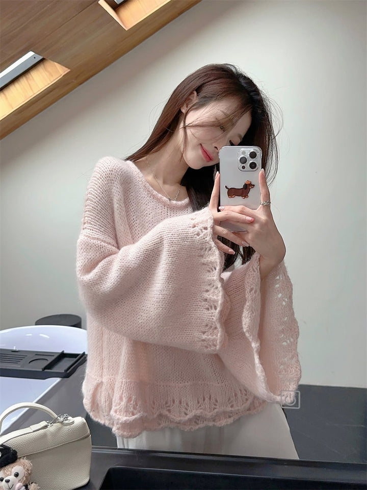 【tops】クルーネックニットセーター　M27157