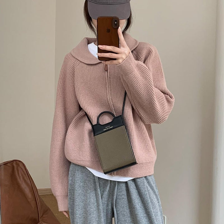 【outer】ファスナーニットカーデ　M27230
