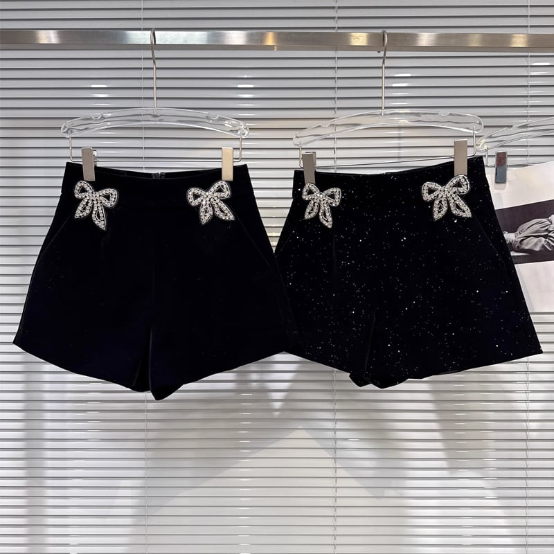 【bottoms】リボン付きショートパンツ Q7346