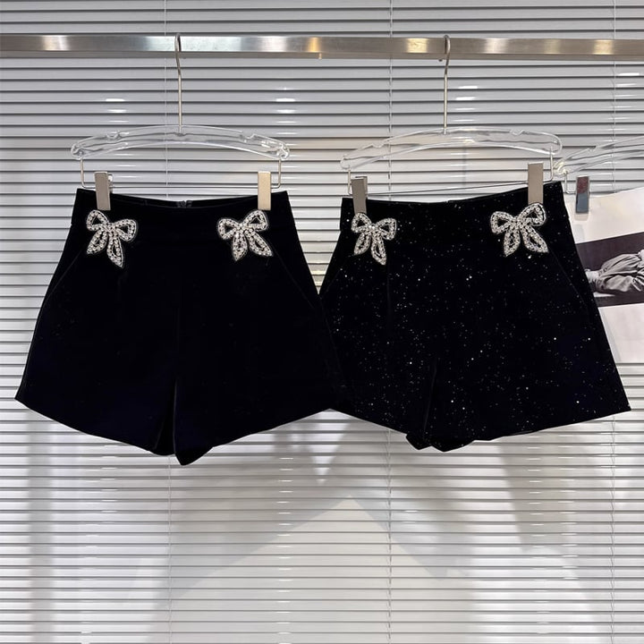 【bottoms】リボン付きショートパンツ Q7346