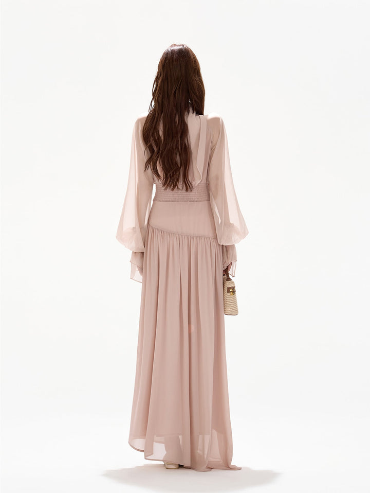 【dress】ボウタイロングワンピース　N3492