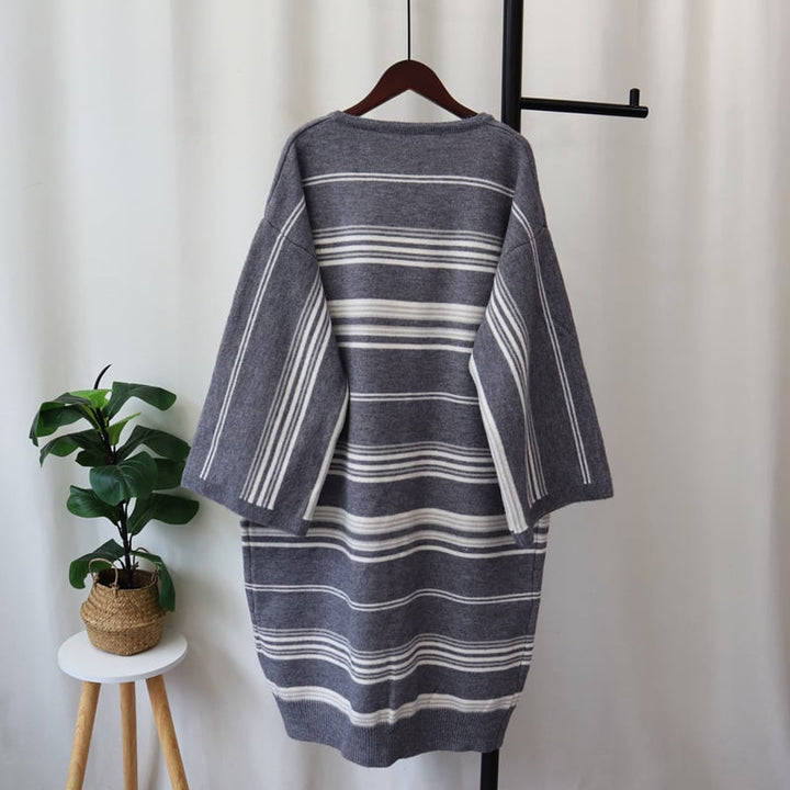 【outer】ロング丈ニットカーデ　M26597